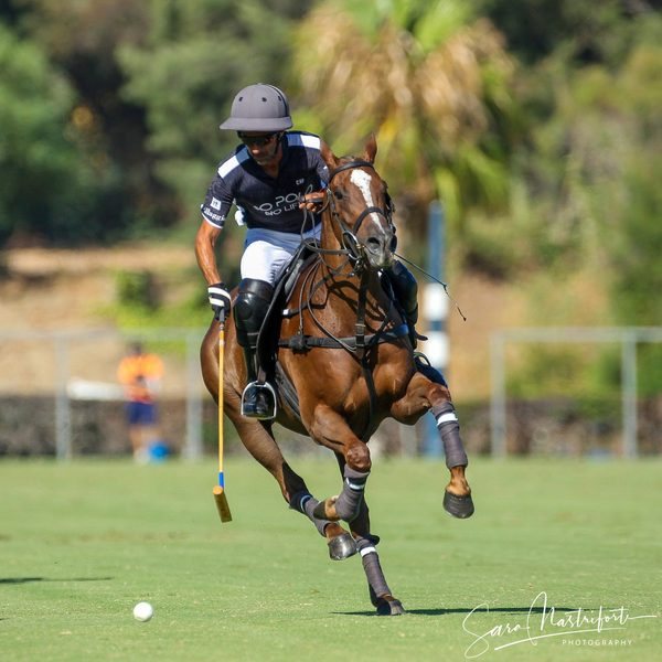 Luis Benmergui in Sotogrande, riding S Soledad